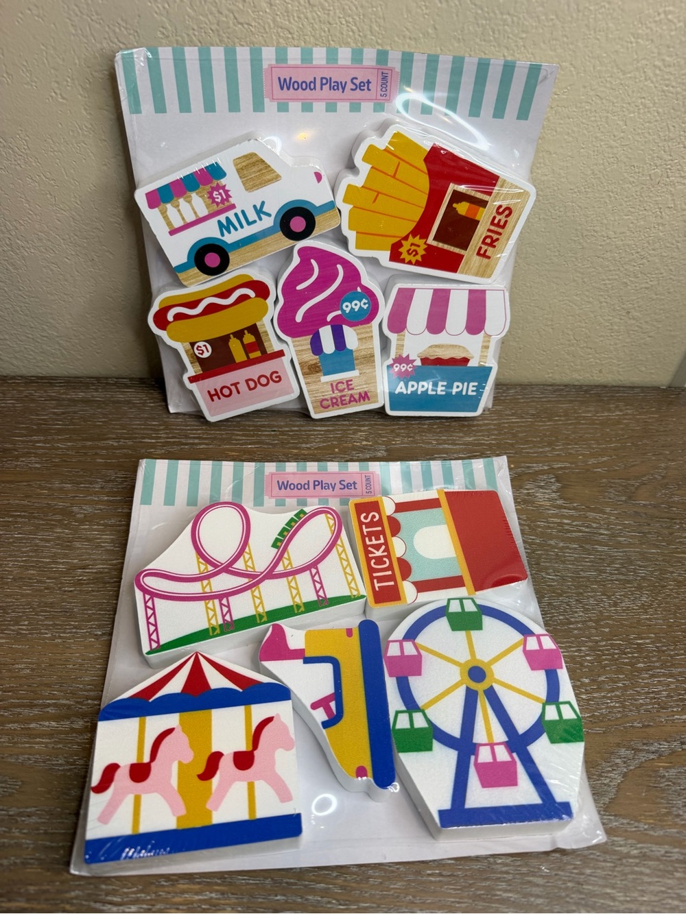 New! Target Bullseye Playground 2026 Kids Wooden Figures Circus & Food Playsets